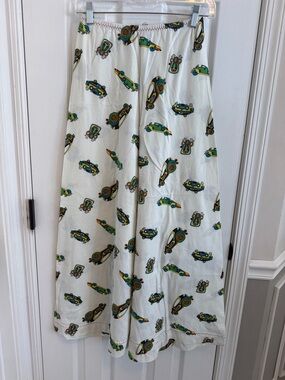 Stephen Burrows World Vintage 70s Yellow Submarine Wide Leg Jersey Knit Pants
